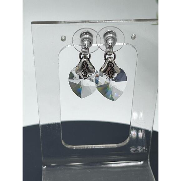 Brighton Silver Tone Crystal Heart
Dangle Earrings w/ Tin - Picture 6 of 14